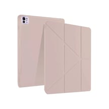 Newface Apple iPad Uyumlu  Pro 13 2024 Kılıf Kalemlikli Mars Tablet Kılıfı - Rose Gold