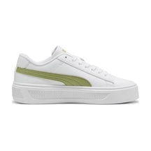 Puma 39075813 Smash Platform V3 Calmıng Green Kadın Sneaker Beyaz
