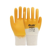 Beybi Kn350 Pamuk Nitril Eldiven 12 Adet Sarı-Standart