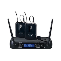 Denox Mdr-220 Çift Yaka Kablosuz Telsiz Mikrofon Seti