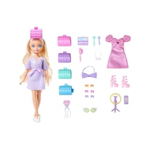 Dream Besties İle Hazırlan Şekillendirilmiş Saçlı &apos Malibu&apos Bebek, Sürpriz Saç Aksesuarları Ve 15&apos Ten Fazla Görünüm, Jgg38