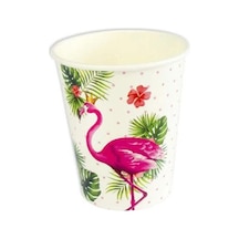 Benim Marifetlerim - Flamingo Taçlı Bardak 8 Adet Çok Renkli