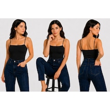 İngegno Body İp Askılı Model Örme Kumaş Viskon Siyah Ve Beyaz Renk İngegno Body İp Askılı Model Örme Kumaş Viskon Siyah Ve Beyaz Renk