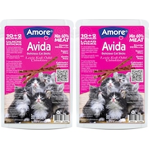 Amore Avita Balıklı ve Sebzeli Kedi Ödül Çubuğu 12 Adet + Kuzulu ve Sebzeli Kedi Ödül Çubuğu 12 Adet