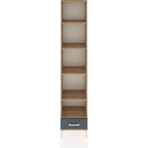 Arges Dolap 5 Raflı Tek Çekmeceli 44x30x221 Çam-antrasit Atlas Çam