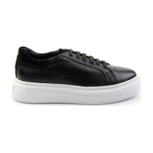 Bambi Siyah Hakiki Deri Erkek Sneaker E01087114303 Siyah