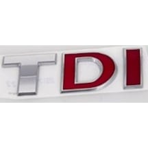 Volkswagen Uyumlu Kırmızı-krom Tdı Yazı
