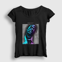 Presmono Kadın Warp Astroworld Travis Scott T-shirt Siyah