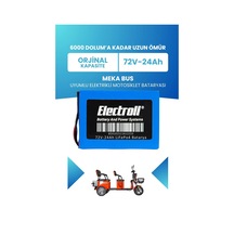 Meka Bus Batarya Standart Kapasite Lifepo4 72v 24ah Elektrikli Motosiklet Bataryası