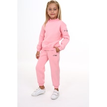 Toontoy Kids Toontoy Kız Çocuk Nakışlı Eşofman Takım Pembe