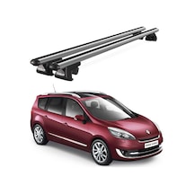 Venüs Renault Scenic 7 Posti 2009-2013 Uyumlu Gri Ara Atkı Port Bagaj Tavan Barı