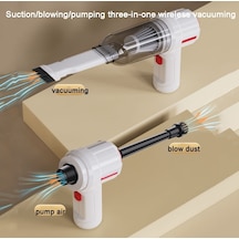 CBTxGlobal Suıtu St-6629 3 In 1 5500pa Araba Kablosuz Elektrikli Süpürge 3 Mod Siyah - Usb Kablosu
