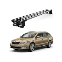 Trio-ı Skoda Superb Kombi 2009-2015 Uyumlu Kilitli Ara Atkı 120cm Port Bagaj Tavan Barı
