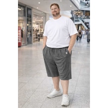 Akt Gayem Butik Çok Büyük Beden Kapri 7xl-10xl G3 Füme Mel