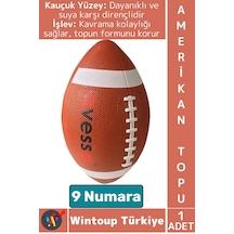Top Profesyonel Genç Yetişkin Maç Antreman Rugby Suya Dayanıklı Kauçuk Amerikan Futbol Topu 9 No Çok Renkli