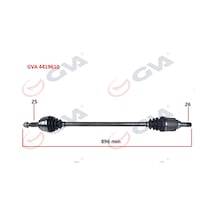 Gva Komple Aks Sağ Dacıa Dokker 12 21 Lodgy 12 21 1.5dci 1.6 896mm Gva 4419610 391002807r 391006276r 391006130r