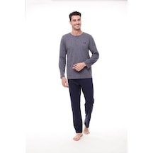 Pijadore 1405 Erkek Kısa Kollu Yakası Düğmeli Pijama Takım 001