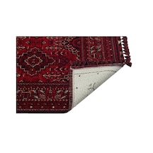 Hoom Rugs Afgan Afg 05 Red Antibakteriyel Kaymaz Tabanlı Dekoratif Kilim Kırmızı