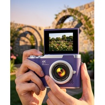 Flip Ekranlı Dijital Kamera 4k 48 Mp Güzelleştirme Modu
