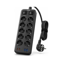 Fulltech Prıme 10'lu Akım Korumalı Priz 3680w - 1050j Koruma, 2 Usb-c + 2 Usb-a, 2 Metre Kablolu, 1+1 Bağımsız Aç/ 0