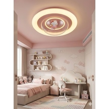 Sweetcat 3 Renk Ledli Tavan Plafonyer Avize Uzaktan Kumandalı Dimmerli Gece Lambası Modu 50 Cm Beyaz