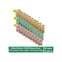 Hüüp Katkısız Karışık Meyve Suyu Festival Tropikal Meyve Adası X 30 Adet