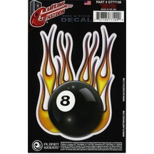 D'addario Planet Waves Gt77109 Gitar Tattoo Sticker - Flame 8 Ball Aksesuar Alevli 8 Numara Top Tasarımı, Dayanıklı İnce Yapı Ve Pratik Kullanım