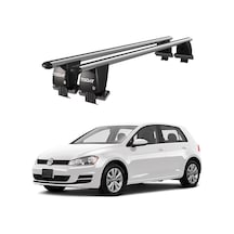 Royal Volkswagen Golf 2012 - 2019 Uyumlu Gri Kilitli Ara Atkı Port Bagaj Tavan Barı