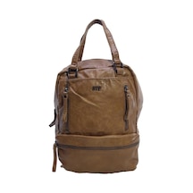 Baginn Yıkama Suni Deri Retro Kadın Sırt Çantası Çok Cepli Fonksiyonel Kullanım 001
