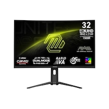 Msı Mag 321cupdf 32" 4k 160hz Fhd 320hz 0.5ms Hdmı Dp 15w Freesync Curved 1500r Uhd-fhd Va Monitör