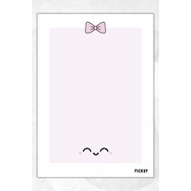 A5 Emoji Bloknot Çizgisiz Defter - 50 Yaprak - Memopad - Notepad - Not Defteri - Not Kağıdı Pembe Pembe
