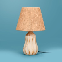Safirr Light Santa Fe Seramik Abajur - Krem / Somon - 40x40x20 Cm Çok Renkli