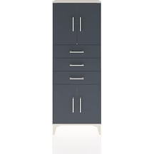 Arges Dolap 3 Raflı 3 Çekmeceli 4 Kapaklı 60x30x163 Aytaşı-antrasit Aytası