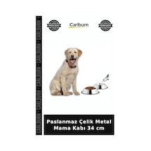 Özel Üretim Evcil Hayvan Köpek Maması Kedi Besleme Ekipman Paslanmaz Çelik Metal Mama Kabı 34 Cm.