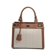 Silver Polo Sp1174 Kadın El Çantası Hasır Bej-taba