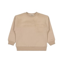Civil Boys Peluş Garnili 6-9 Yaş Sweatshirt - Kahverengi Açık Kahverengi