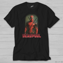 Deadpool Duruş Siyah Tişört