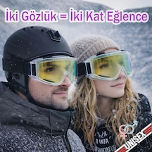 2 Adet Kayak Gözlüğü Aynasız Gökkuşağı Ventilli Güneş Kar Koruyucu Gözlük Uv Korumalı Snowboard Glasses Gözlük Çok Renkli
