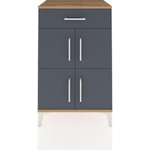 Hyperion Komodin Tek Raflı Tek Çekmeceli 4 Kapaklı 60x44x96 Çam-antrasit Atlas Çam