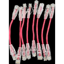 Oem Cat6a 10gıgabyte 50u 0.15cm 28awg Kırmızı Patch Cord Kablo