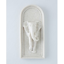 English Home Elephant Duvar Aksesuarı 17x7,5x38 Cm Bej