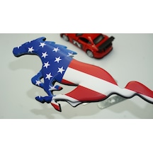 Dk Ford Mustang Shelby Gt Koşan At Ön Panjur Vidalı Amerikan Bayr