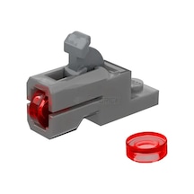 Minifigür Silahları: Star Wars Mermi Fırlatıcı, Patlatıcı, Ateşleyici Şeffaf Kırmızı Mini Moc
