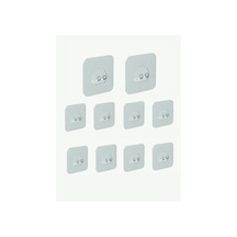 Mobgift Mobgift 10 Lu Süper Güçlü Yapışkanlı Banyo Ve Mutfak Askısı 4 Adet Sticker Raf Tutucu Askı Standart