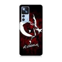Xiaomi Mi 12t Uyumlu Bayrak Ve Atatürk İmza Desenli Silikon Kılıf