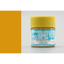 10 Ml. Cream Yellow Aqueous Serisi Maket Boyası, Mr.hobby H034 Standart