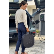 Elektrikli Araç Ev Şarj Kablosu Taşıma Çantası - Darbeye Dayanıklı Eva Hard Case Su Geçirmez Çanta 1 Adet / Siyah