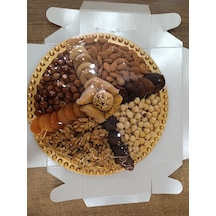 Talas Kuruyemiş No: 2 Karışık Kuru Meyve ve Kuruyemiş Tabağı Yuvarlak 1 KG