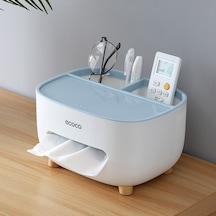 Blue-ecoco Ev Doku Kutusu Masaüstü Mutfak Peçete Tutucu Saklama Kabı Oturma Odası Ev Ofis Için Uzaktan Kumanda Doku Tutucu