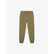 Koton Pamuklu Beli Bağcıklı Cepli Jogger Gabardin Pantolon Yeşil 6skb40018tw Yeşil